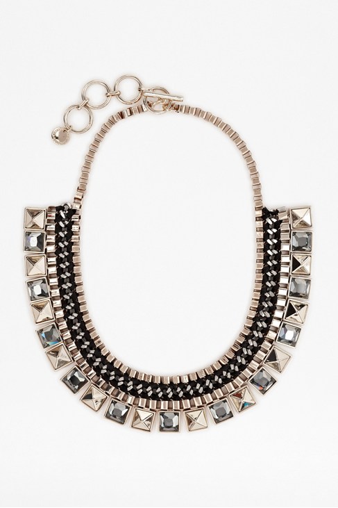 Mixed Chain Pyramid Collar at frenchconnection.com